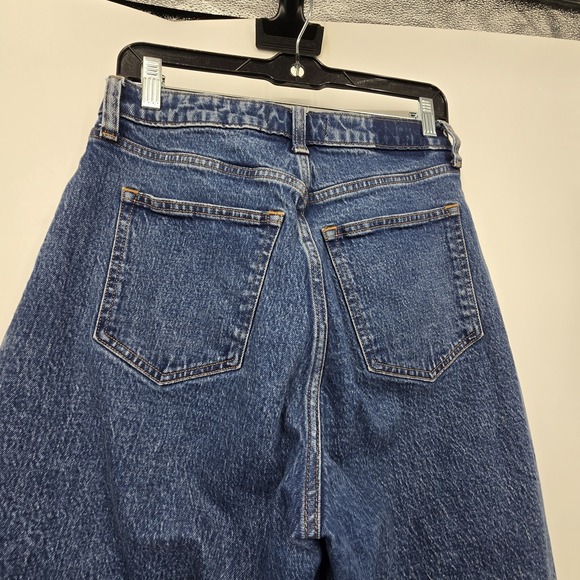 Abercrombie Fitch 90s Mom Jean Womens 28/6S Blue Denim Curve Love Hi Rise Barrel - Picture 10 of 12